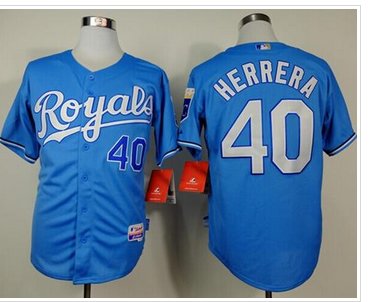 Kansas City Royals #40 Kelvin Herrera Light Blue Alternate Cool Base Stitched Baseball Jersey