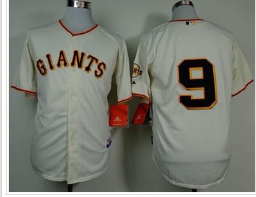 San Francisco Giants #9 Brandon Belt Cream Cool Base Baseball Jersey