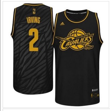 Cleveland Cavaliers #2 Kyrie Irving Black Precious Metals Fashion NBA Jersey