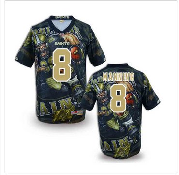 New Orleans Saints #8 Archie Manning Stitched NFL Elite Fanatical Version Jersey (1)