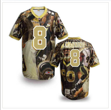 New Orleans Saints #8 Archie Manning Stitched NFL Elite Fanatical Version Jersey (5)
