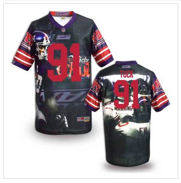 New York Giants #91 TUCK Stitched NFL Elite Fanatical Version Jersey (2)