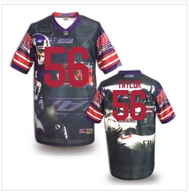 New York Giants #56 Lawrence Taylor Stitched NFL Elite Fanatical Version Jersey (5)