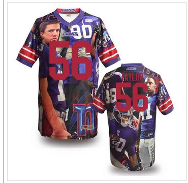 New York Giants #56 Lawrence Taylor Stitched NFL Elite Fanatical Version Jersey (7)