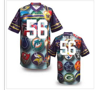 New York Giants #56 Lawrence Taylor Stitched NFL Elite Fanatical Version Jersey (10)