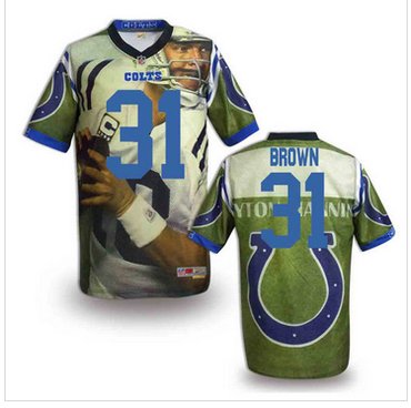 Indianapolis Colts #31 Donald Brown Stitched NFL Elite Fanatical Version Jersey (5)