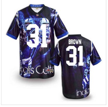 Indianapolis Colts #31 Donald Brown Stitched NFL Elite Fanatical Version Jersey (4)
