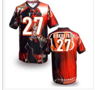 Cincinnati Bengals 27# Dre Kirkpatrick Stitched NFL Elite Fanatical Version Jersey (3)