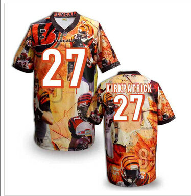 Cincinnati Bengals 27# Dre Kirkpatrick Stitched NFL Elite Fanatical Version Jersey (7)