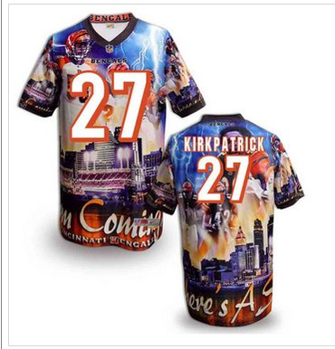 Cincinnati Bengals 27# Dre Kirkpatrick Stitched NFL Elite Fanatical Version Jersey (2)