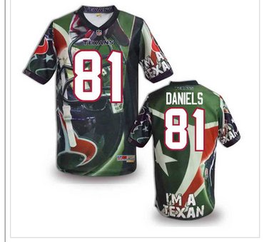 Houston Texans #81 Owen Daniels Stitched NFL Elite Fanatical Version Jersey (2)