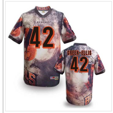 Cincinnati Bengals 42# Green-Ellis Stitched NFL Elite Fanatical Version Jersey (11)