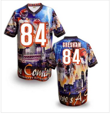 Cincinnati Bengals 84# Jermaine Gresham Stitched NFL Elite Fanatical Version Jersey (2)