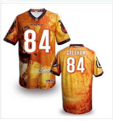 Cincinnati Bengals 84# Jermaine Gresham Stitched NFL Elite Fanatical Version Jersey (4)