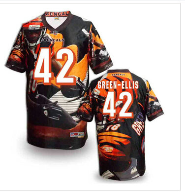 Cincinnati Bengals 42# Green-Ellis Stitched NFL Elite Fanatical Version Jersey (9)