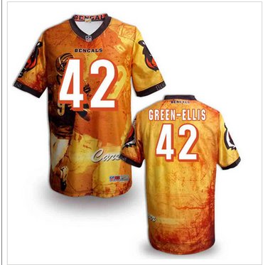 Cincinnati Bengals 42# Green-Ellis Stitched NFL Elite Fanatical Version Jersey (4)