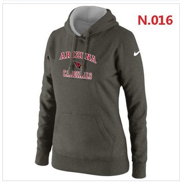 Women's NEW Arizona Cardinals Heart & Soul Pullover Hoodie Grey