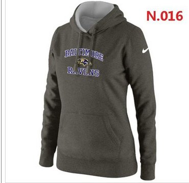 Women's NEW Baltimore Ravens Heart & Soul Pullover Hoodie Grey