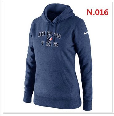 Women's NEW Houston Texans Heart & Soul Pullover Hoodie Dark Blue