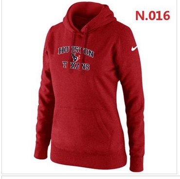 Women's NEW Houston Texans Heart & Soul Pullover Hoodie Red