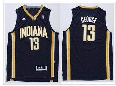 Revolution 30 Pacers #13 Paul George Navy Blue Stitched NBA Jersey
