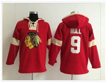 Chicago Blackhawks #9 Bobby Hull Red Pullover NHL Hoodie