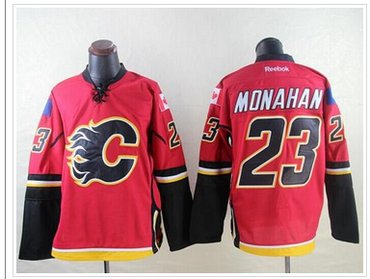 Calgary Flames #23 Sean Monahan Red Stitched NHL Jersey