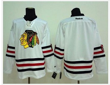 Chicago Blackhawks Blank White 2015 Winter Classic Stitched NHL Jersey