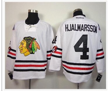 Chicago Blackhawks #4 Niklas Hjalmarsson White 2015 Winter Classic Stitched NHL jersey