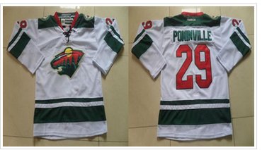 Minnesota Wild #29 Jason Pominville White Stitched NHL Jersey