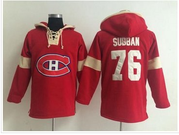 Montreal Canadiens #76 P.K Subban Red Pullover NHL Hoodie