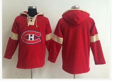 Montreal Canadiens Blank Red Pullover NHL Hoodie