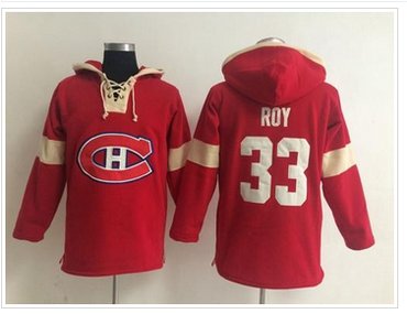 Montreal Canadiens #33 Patrick Roy Red Pullover NHL Hoodie