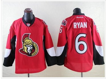 Ottawa Senators #6 Bobby Ryan Red Stitched NHL Jersey