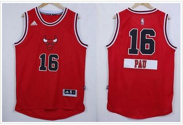 Chicago Bulls #16 Pau Gasol Red 2014-15 Christmas Day Stitched NBA Jersey
