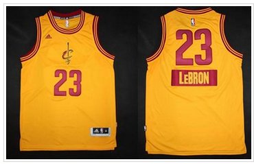Cleveland Cavaliers #23 LeBron James Yellow 2014-15 Christmas Day Stitched NBA Jersey
