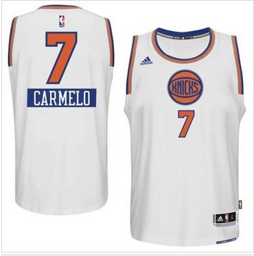 New York Knicks #7 Carmelo Anthony White 2014-15 Christmas Day Stitched NBA Jersey New York Knicks #7 Carmelo Anthony White 2014-15 Christmas Day Stitched NBA Jersey