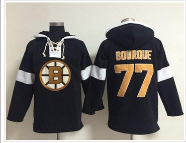Boston Bruins #77 Ray Bourque Black NHL Pullover Hoodie Boston Bruins #77 Ray Bourque Black NHL Pullover Hoodie