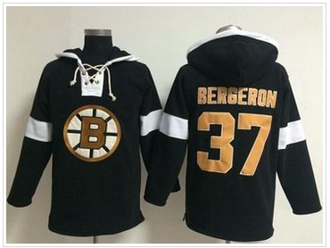 Boston Bruins #37 Patrice Bergeron Black NHL Pullover Hoodie