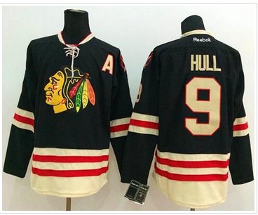 Chicago Blackhawks #9 Bobby Hull Black 2015 Winter Classic Stitched NHL Jersey