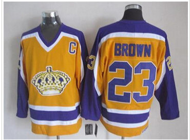 Los Angeles Kings #23 Dustin Brown Yellow Stitched NHL Jersey Los Angeles Kings #23 Dustin Brown Yellow Stitched NHL Jersey