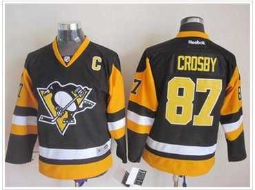 Youth Penguins #87 Sidney Crosby Black NHL Jersey