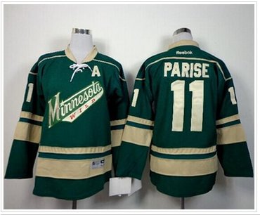 Youth Wild #11 Zach Parise Green Stitched NHL Jersey