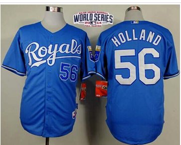 Royals #56 Greg Holland Light Blue Alternate 1 Cool Base W 2014 World Series Patch Stitched Baseball Jersey Royals #56 Greg Holland Light Blue Alternate 1 Cool Base W 2014 World Series Patch Stitched Baseball Jersey