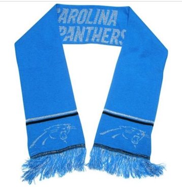 Carolina Panthers Blue Metallic Thread Scarf