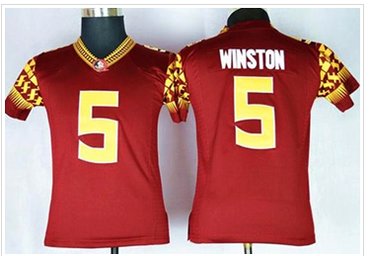 Seminoles #5 Jameis Winston Red Limited Stitched Youth NCAA Jersey