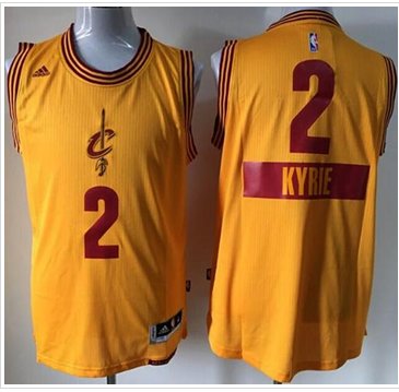 Cleveland Cavaliers #2 Kyrie Irving Yellow 2014-15 Christmas Day Stitched NBA Jersey