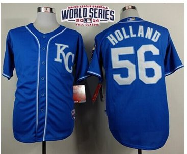 Royals #56 Greg Holland Light Blue Alternate 2 Cool Base W 2014 World Series Patch Stitched Baseball Jersey Royals #56 Greg Holland Light Blue Alternate 2 Cool Base W 2014 World Series Patch Stitched Baseball Jersey