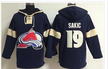 Colorado Avalanche #19 Joe Sakic Blue Pullover NHL Hoodie