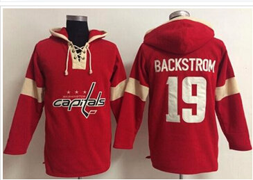 Washington Capitals #19 Nicklas Backstrom Red Pullover NHL Hoodie